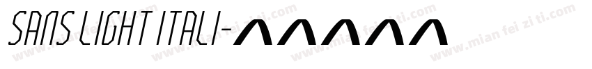 Sans Light Itali字体转换